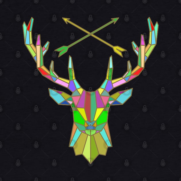 Deer - Deer And Crossed Arrows by Kudostees